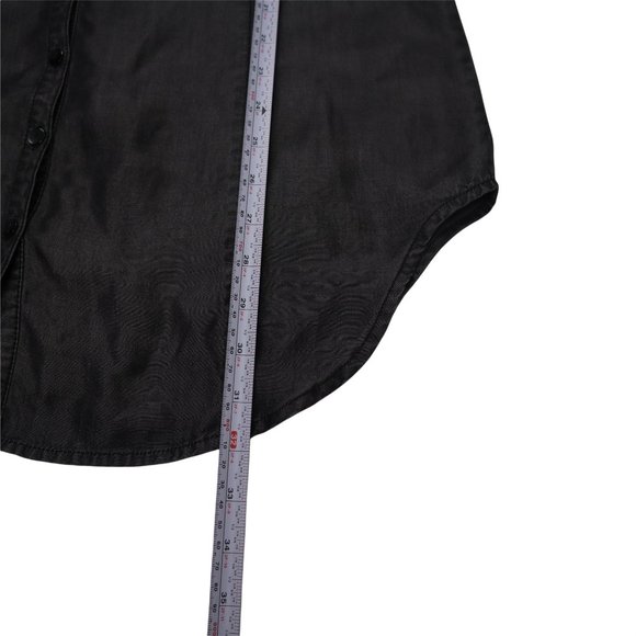 Christine Alexander Women Shirt Black Button Down  M Studs Black - Picture 13 of 16